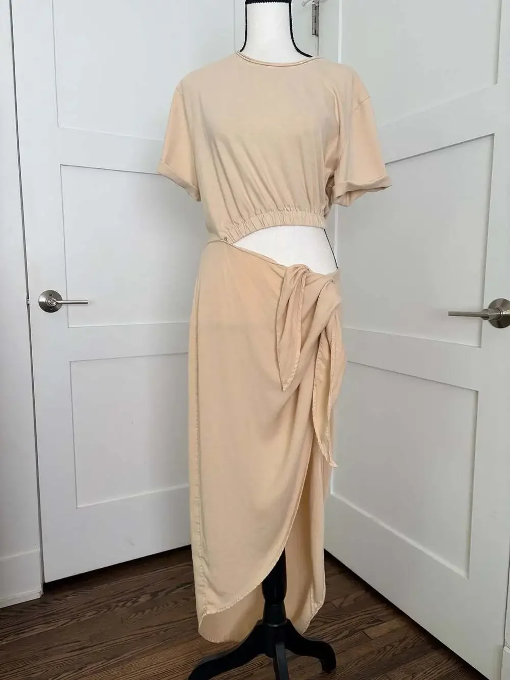 Free People Rae Maxi Dress in Summer Khaki Vacation Size Small